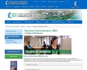 College of Business at Texas A & M University-Corpus Christi MBA Program in Corpus Christi, TX College of Business at Texas A & M University-Corpus Christi MBA Program in Corpus Christi, TX
